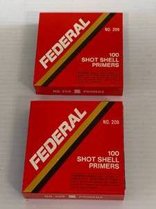 lot 47 image: 200 Federal Shot Shell Primers No.209 (No Ship)