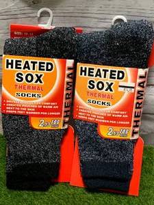 lot 70 image: Lot of Two New Thermal Winter Socks $30 Retail