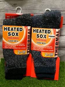 lot 72 image: Lot of Two New Thermal Winter Socks $30 Retail