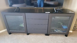 3 Piece Cherry Wood Entertainment Center (Valued $300 )