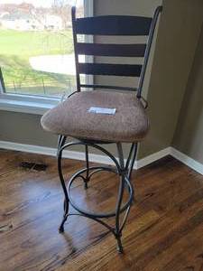 Hom Furniture Wood and Iron Kitchen Bar Stool (Valued $200)