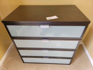 Wood and Glass Dresser (Valued $450)