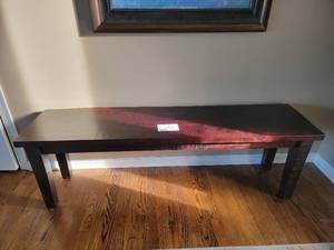 Beautiful Vintage Sturdy Cherry Wooden Bench