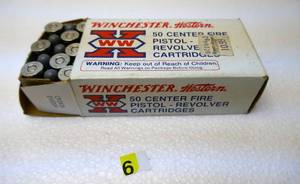 Winchester Western - 50 center fire - 38 Smith & Wesson - pistol revolver cartridges