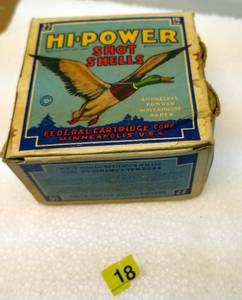 Vintage Federal Hi-Power Shot Shells - Smokeless - 16 gauge - Box of 25