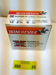 Winchester SuperX long range - 12 ga  2-34 6 shot - box of 25 - Pheasants Forever program - stamped on the shells