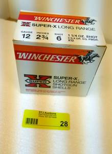 Winchester SuperX long range - 12 ga  2-34 6 shot - box of 25 - Pheasants Forever program - stamped on the shells