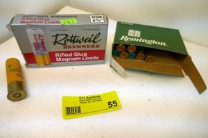 Misc lot of shotgun shells - 5 Rifled Slug Magnum 12 ga - 7  Remington Express 3 410 gauge and one 20 gauge