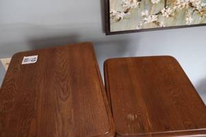 lot 10 image: Two Wooden Tables--One Fits Under The Other One