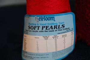 lot 38 image: Three Skeins Of Heirloom Soft Pearls--Machine & Hand Knitting Yarn---(Reds)