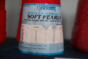 lot 39 image: Four Skeins Of Heirloom Soft Pearls Yarn--(Reds)
