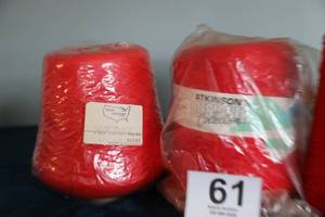 lot 61 image: Three Skeins Of Red Yarn--(Yarn Country---Atkinsons Designer Collection)