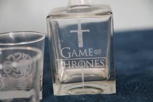 lot 69 image: Five Glasses & A Liquor Or Wine Decanter--(Games Of Thrones)