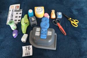 lot 76 image: Scrapbooking Supplies--Scissors, Etc.