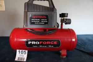 lot 105 image: Pro Force Two Gallon--100 Maxpsl--120 Volt Air Compressor--VPF0000201