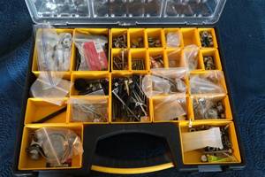 lot 110 image: Container Filled W Miscellaneous Washers-Screws-Nails, Etc.