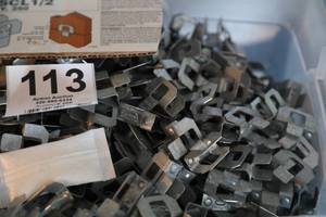 lot 113 image: Sterilite Tub Filled W PSCL  12 Simpson Strong Ties