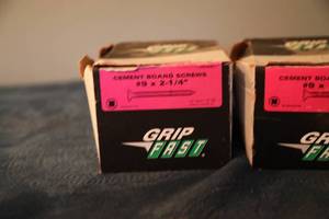 lot 144 image: Grip Fast Cement Screws--Old Rusty Nails