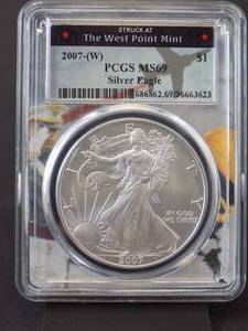 2007w Silver Eagle Dollar