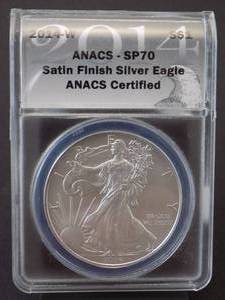 2014 w  Silver Eagle Dollar Satin Finish