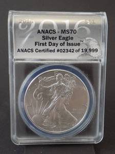 2016 Silver Eagle Dollar First Day of Issue