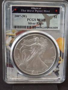 2007 w Silver Eagle Dollar
