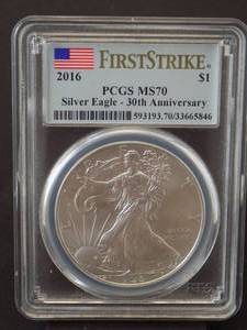 2016 Silver Eagle Dollar 30th Anniversary