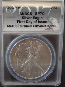 2017 w Silver Eagle Dollar First Day of Issue