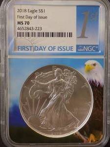2018 Silver Eagle Fist Day of Issue