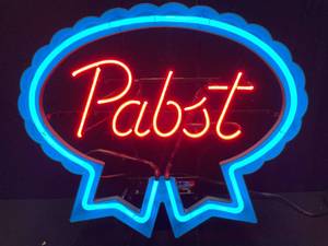 lot 44 image: Pabst Blue Ribbon neon