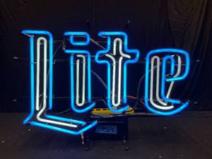 lot 54 image: Miller Lite 4 stroke neon sign
