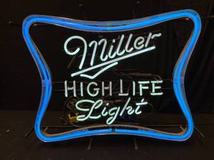 lot 56 image: Miller High Life Light neon