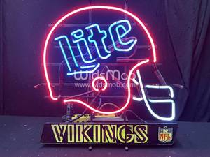 lot 70 image: Miller Lite MN Vikings neon