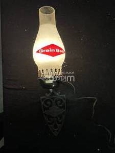 lot 82 image: Grain Belt Beer hurricane lamp  wall sconce