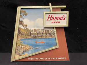 lot 93 image: Hamms lake and canoe plastic wall hanger