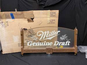 lot 128 image: Miller Genuine Draft edge lit valance sign