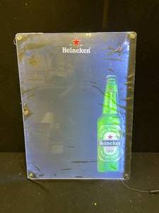 lot 138 image: Heineken Beer LED illuminated write-on board