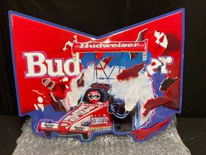 lot 150 image: Bud King Dragster drag racing tin tacker