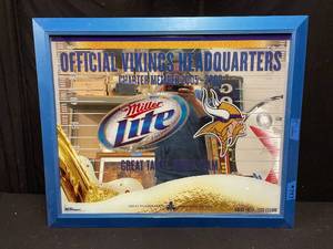 lot 147 image: Miller Lite Official Vikings Headquarters mirror