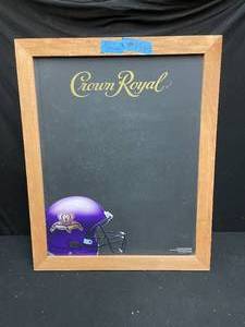 lot 151 image: Crown Royal MN Vikings chalkboard