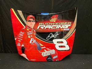 lot 155 image: Bud Budweiser Racing NASCAR car hood tin tacker