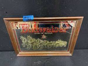 lot 166 image: Bud Budweiser King of Beers mirror
