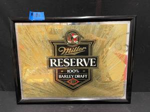 lot 171 image: Miller Reserve Beer, 100% Barley Draft mirror