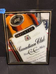 lot 172 image: Canadian Club Blended Canadian Whisky mirror
