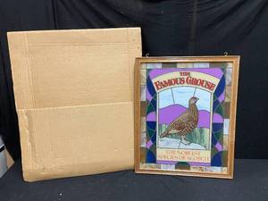 lot 173 image: The Famous Grouse stained glass panel