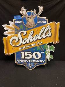 lot 185 image: Schells Brewing Co 150th Anniversary tin tacker