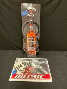 lot 190 image: Jim Beam music, Jim Beam Black tin tackers