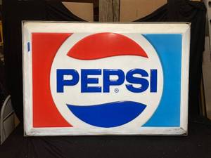 lot 200 image: Pepsi  Pepsi-Cola LED light up can sign