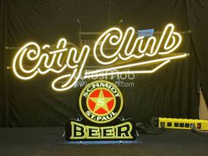 lot 5 image: Schmidt City Club beer neon sign