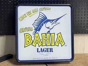 lot 210 image: Bahia Lager Cerveza fluorescent light up sign